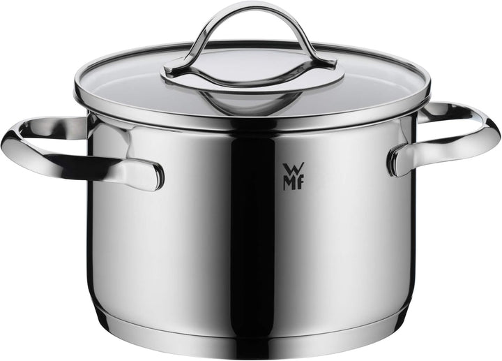 WMF Aparto Topfset 5-teilig mit Glasdeckel, Induktionsgeeignet, Cromargan Edelstahl, poliert, Indukt