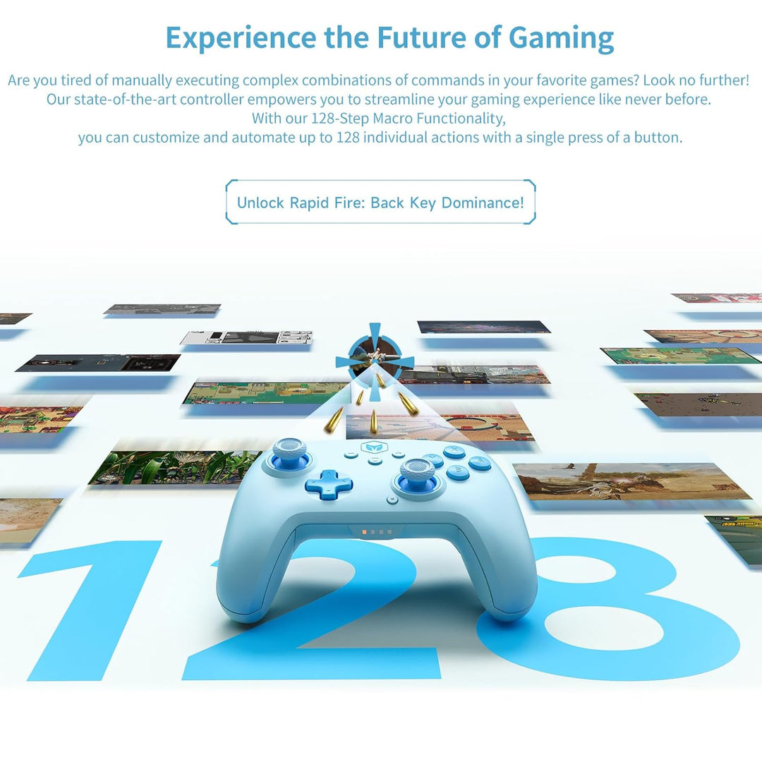 BIGBIG WON Wireless Controller Für PC, 6-Achsen-Gyroskop, Dual Shock, 128-stufige Makroprogrammierun