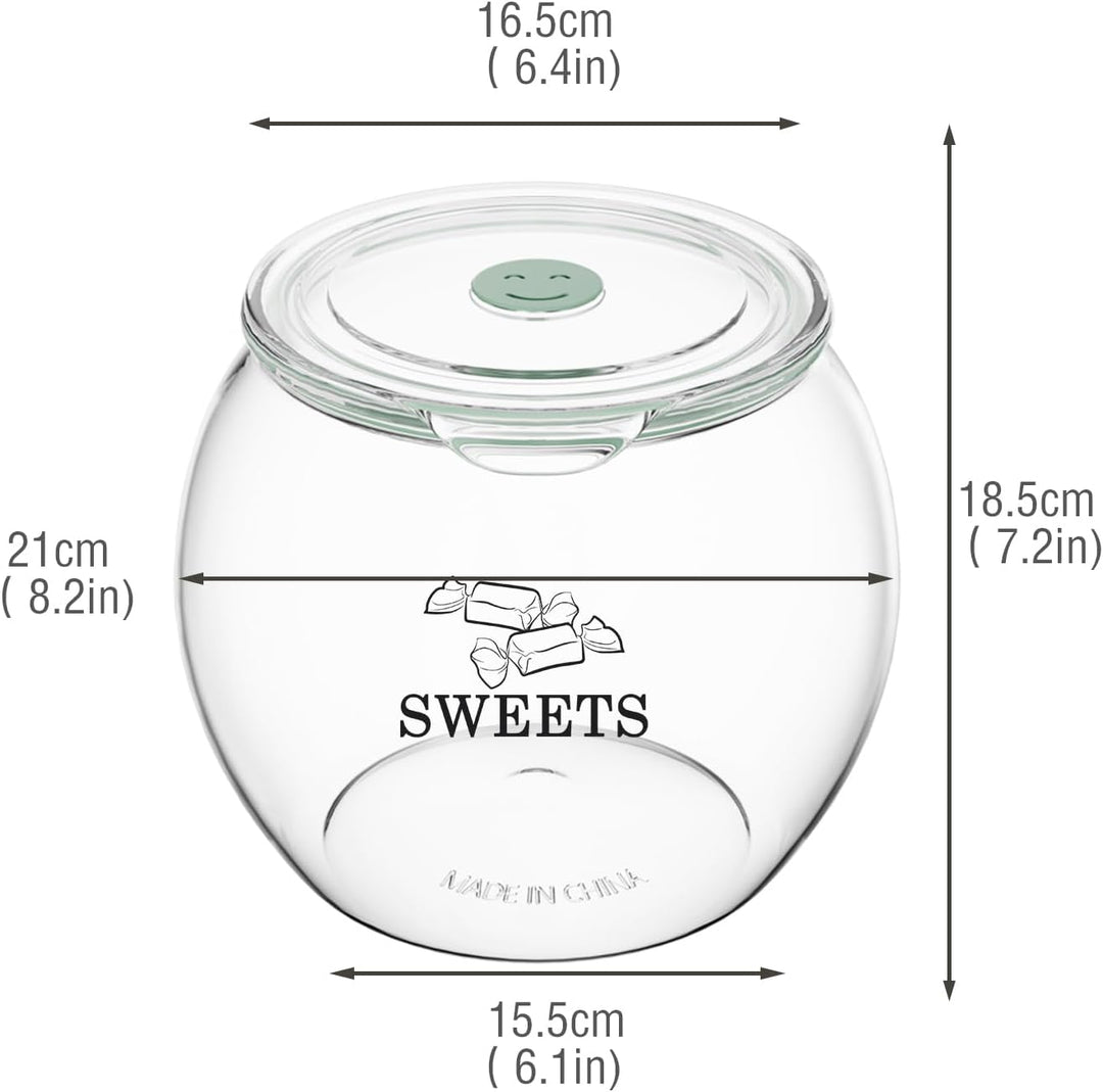 Keksdose mit Deckel aus Kunststoff – Luftdichter Keksbehälter 2,2L für Kekse, Snacks, Bonbons & Troc