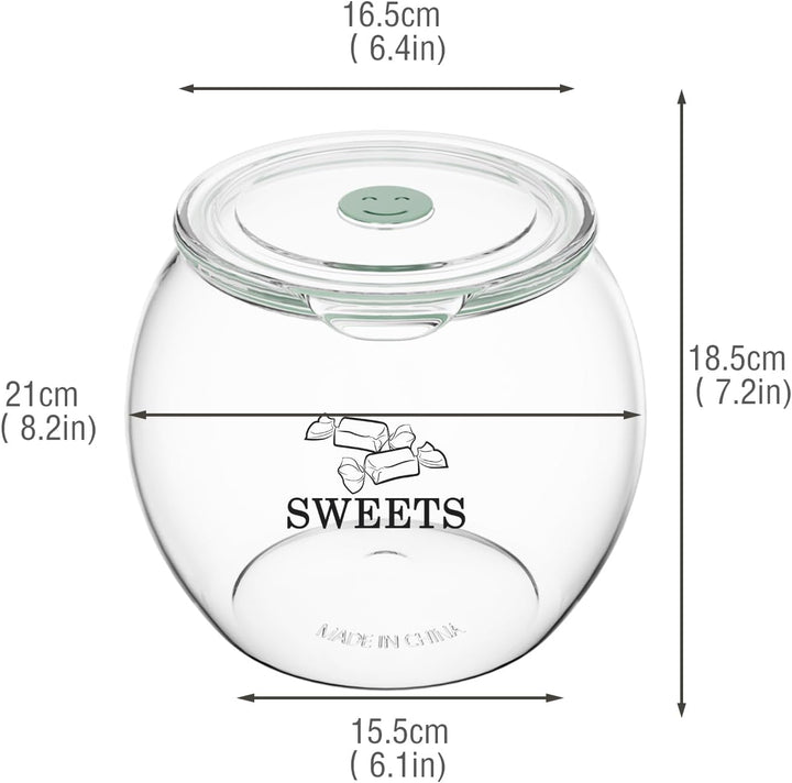 Keksdose mit Deckel aus Kunststoff – Luftdichter Keksbehälter 2,2L für Kekse, Snacks, Bonbons & Troc