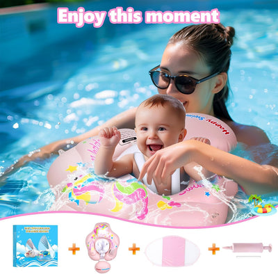 BNEHHOV Schwimmring Baby mit Sonnendach Abnehmbarem Sonnendach Schwimmsitz Kleinkinder Schwimmhilfe