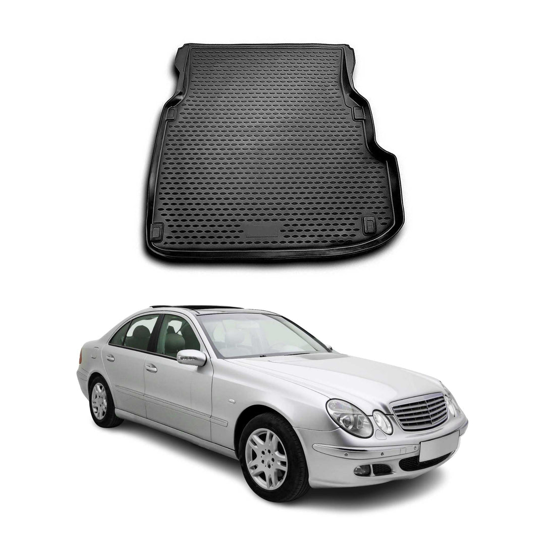 OMAC Kofferraummatte Kofferraumwanne kompatibel mit Mercedes E Klasse W211 2002-2009 Gummi TPE E Kla