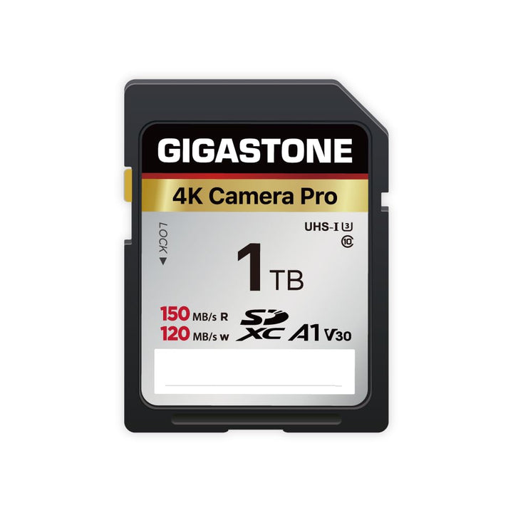 GIGASTONE 1TB SDXC Speicherkarte, 4K Kamera Pro, bis zu 150/120 MB/s, für Digitalkamera Canon, Olymp