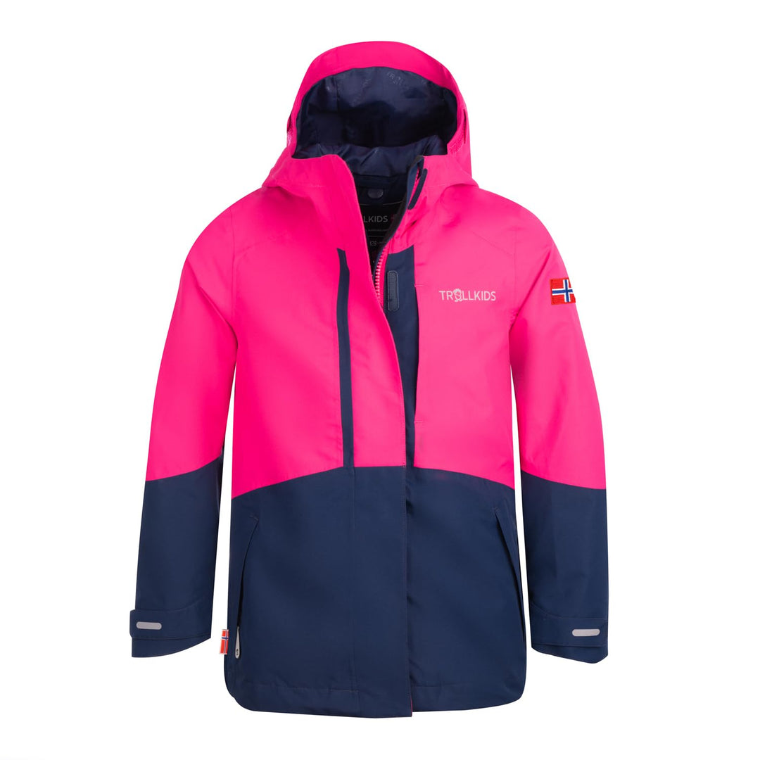 Trollkids Girls Skaland Jacket Navy/Pink 164, Navy/Pink 164