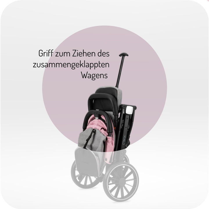MoMi ESTELLE PLUS LIGHT Kinderwagen ab 6. Monat (bis 22 kg), klappbarer Buggy mit 5-Punkt-Sicherheit
