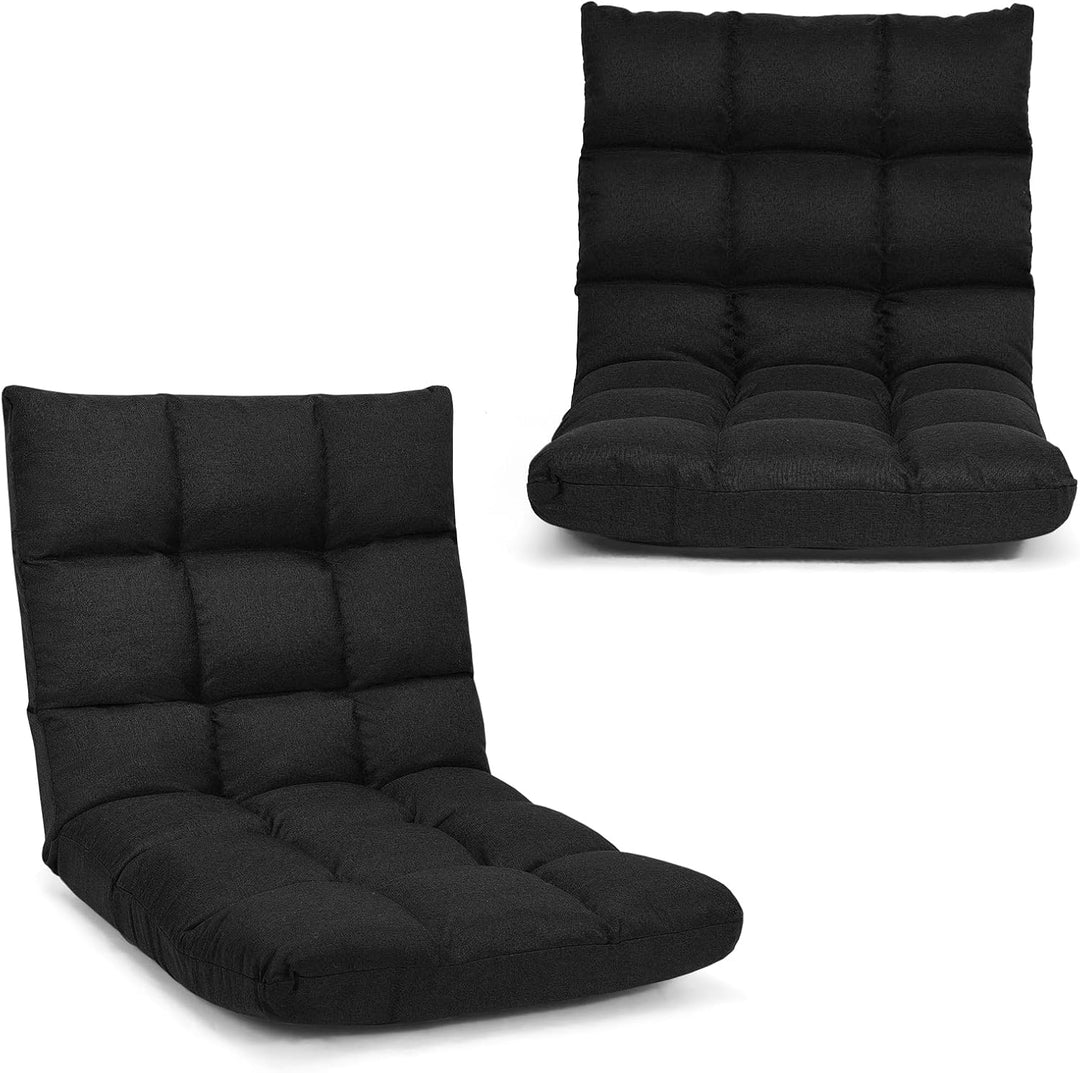 GOPLUS Bodenstuhl, Bodensofa mit Rückenlehne, Bodensessel mit Schlaffunktion, Floor Chair, Lazy Sofa
