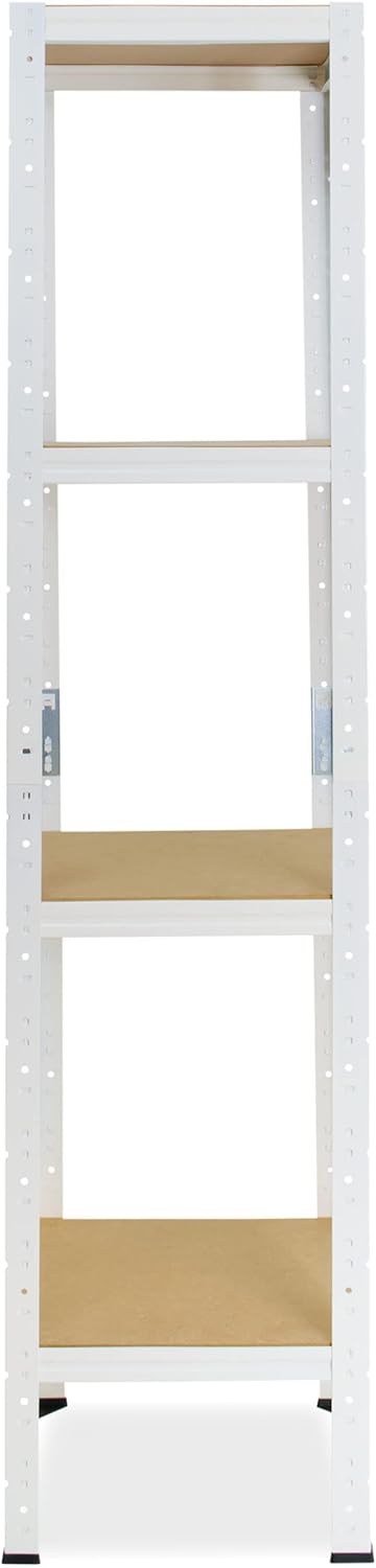 shelfplaza® 155x60x60cm Home Schwerlastregal weiss/Metallregal mit 4 Böden/Kellerregal Metall, Garag