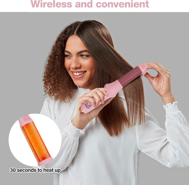 Kabelloser Lockenstab, 21,5 mm Reise Mini Hair Curler, USB Wiederaufladbar Lockenstab mit 3 Einstell