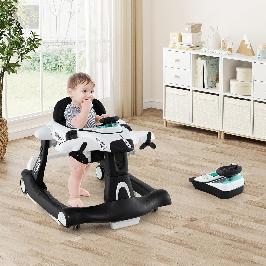 LIFEZEAL Baby Lauflernhilfe, Klappbares Babywalker mit einstellbarer Geschwindigkeit, 6 in 1 Laufaut