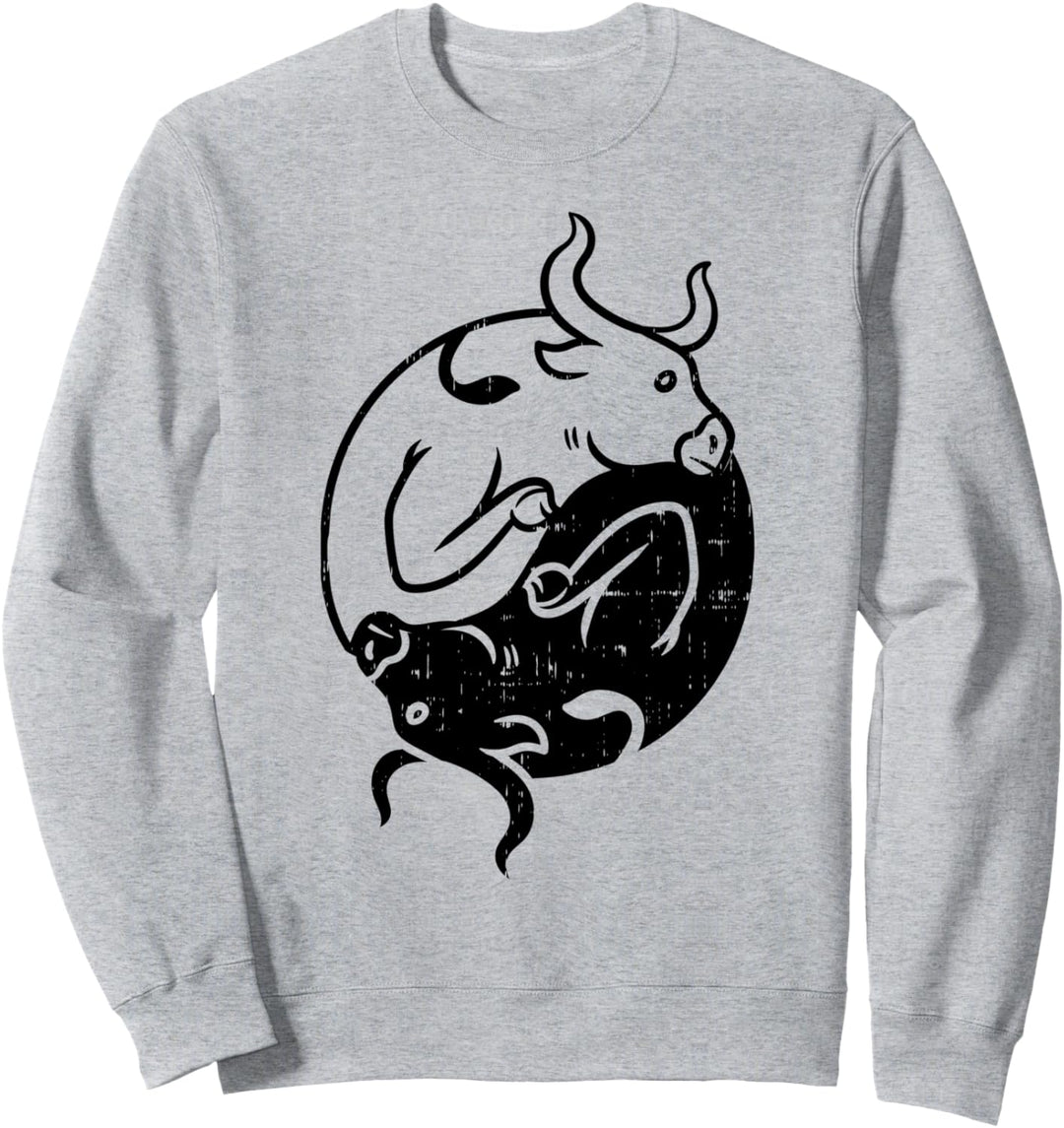 Ox Yin Yang Lunar Chinese New Year Zodiac 2021 Gift Sweatshirt