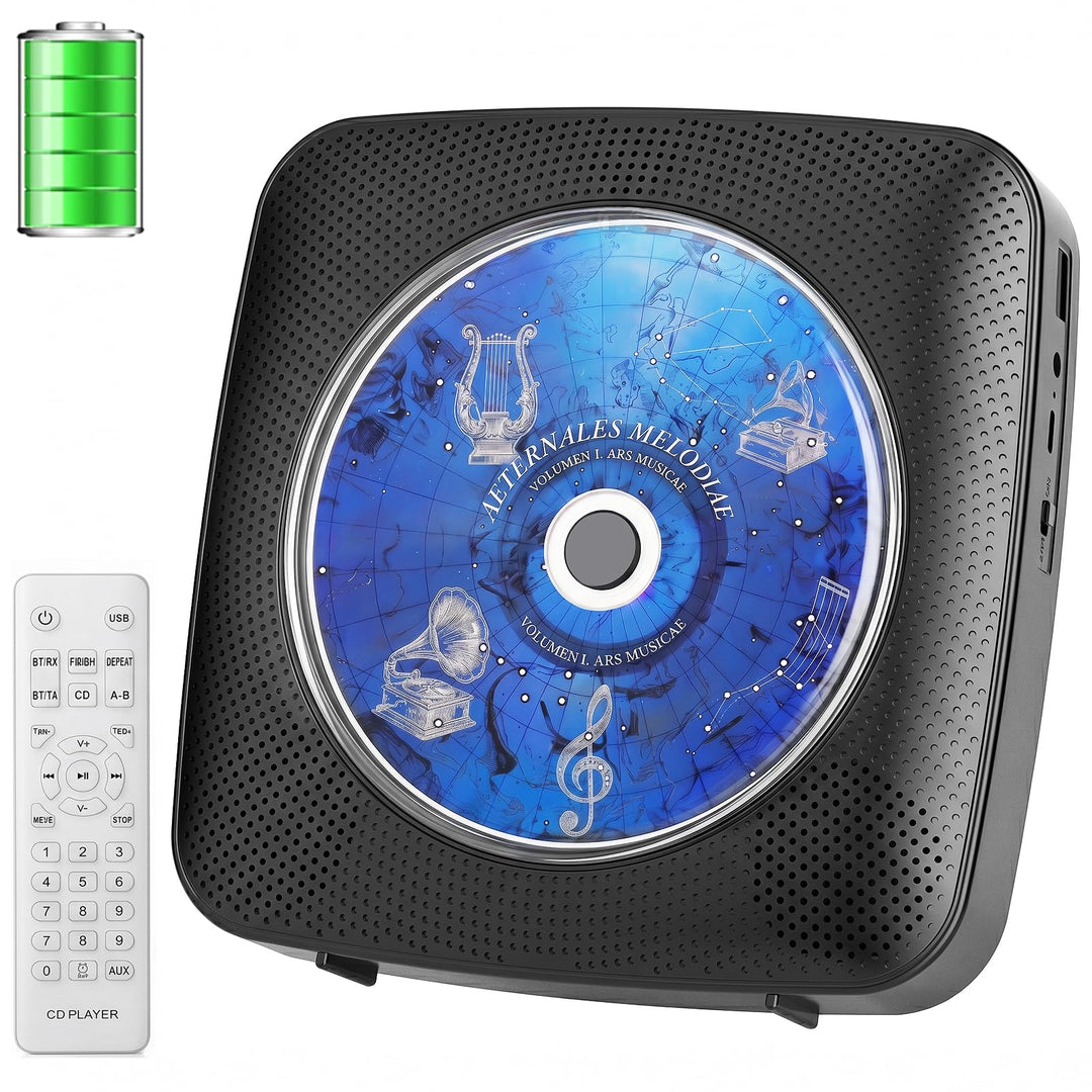 Gueray Tragbarer CD Player Tragbar : Radio CD Players Kinder CD-Player Discman mit 1800mAh Akku Laut