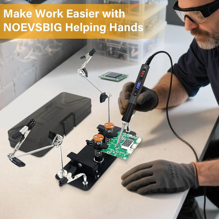 Magnetische Dritte Hand Löt-Halterung aus Metall, Verstellbare Helping Hands Klemme für Elektronik,