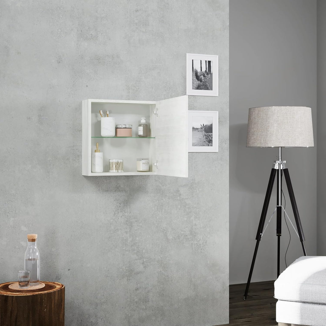 KIAMAMI VALENTINA Hängend 45x45 in weisser Eichenholzoptik, Hängeschrank 45x45 cm Weiß