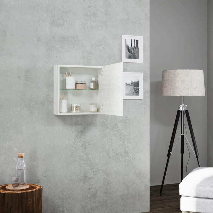 KIAMAMI VALENTINA Hängend 45x45 in weisser Eichenholzoptik, Hängeschrank 45x45 cm Weiß