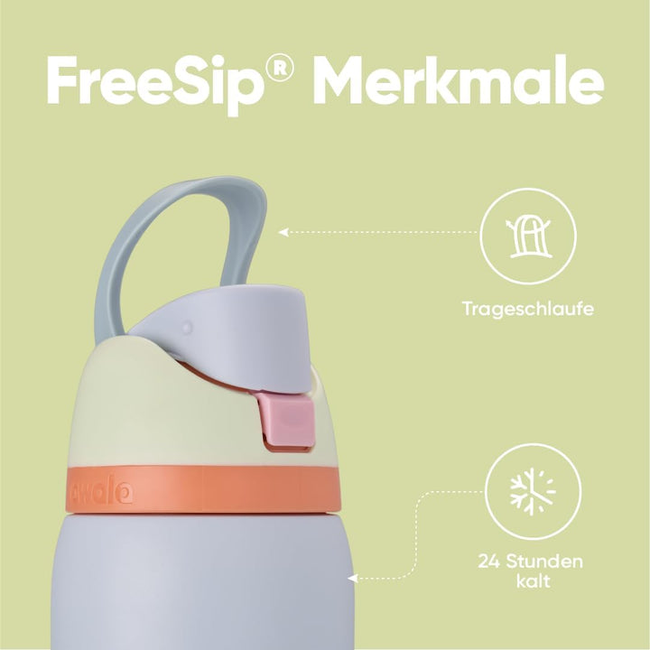 Owala FreeSip Isolierte Edelstahl Trinkflasche mit Strohhalm, 945 ml – BPA-frei, optimal für Sport,