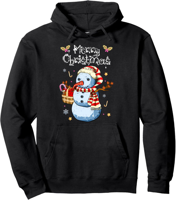 Familien Geschenk Frohe Weihnachten Pajama Schneemann Pullover Hoodie