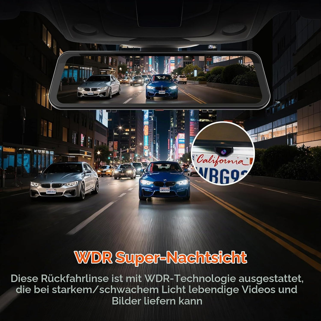 WOLFBOX Verbesserte WDR-Rückfahrkamera für G840S/G840H/G850/G900/T10/T10 Plus/D07, 1080P wasserdicht