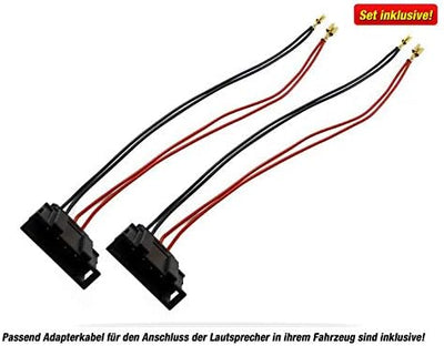 Mediadox Caliber 20cm Auto Front/Heck Lautsprecher/Boxen Kompo kompatibel mit VW Touareg 1 Typ 7L -