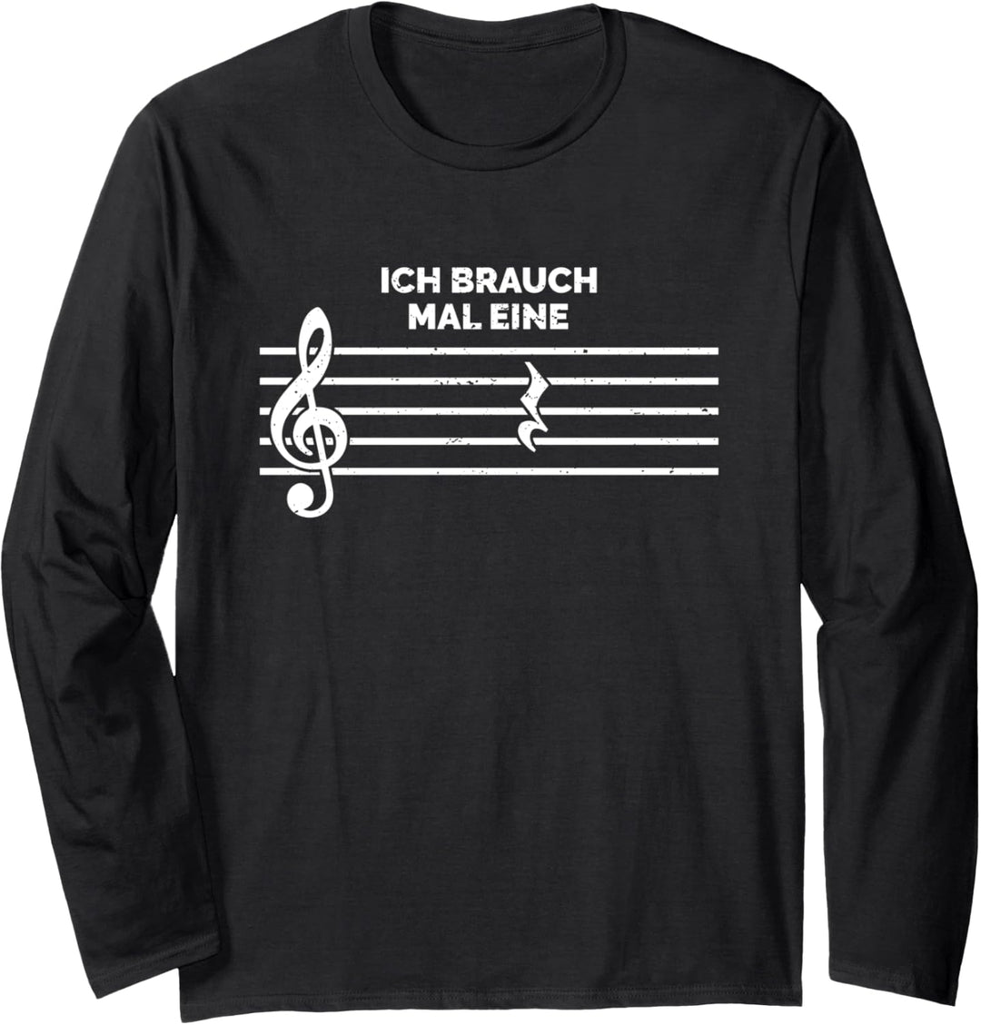 Ich brauch mal eine Pause Musik Orchester Geschenk Langarmshirt
