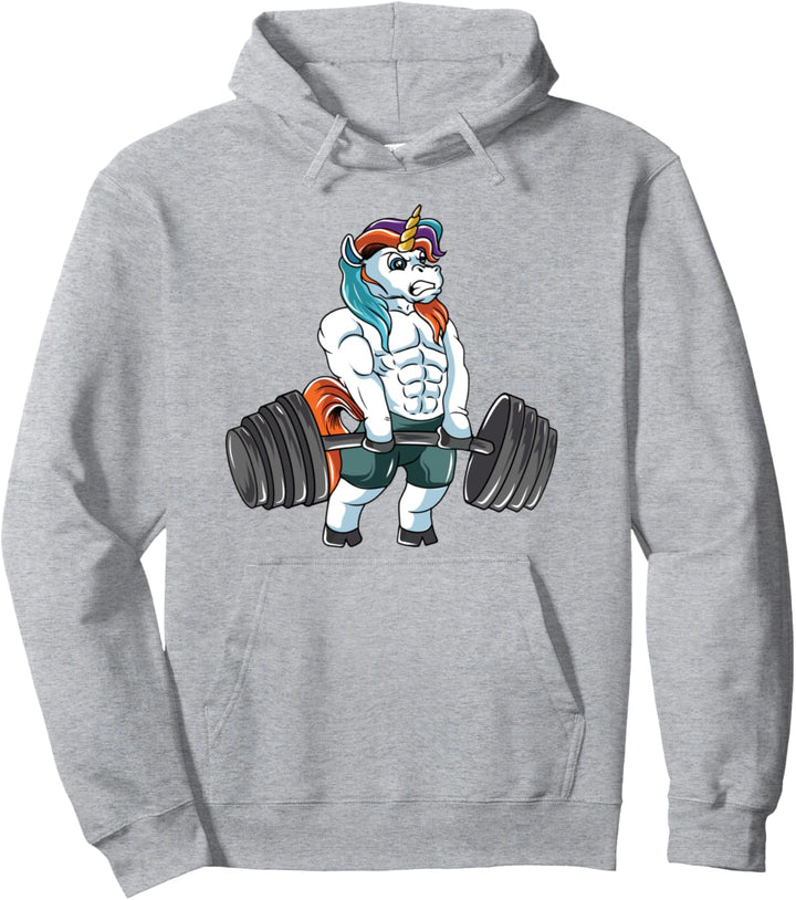 Bodybuilding Kreuzheben Workout Fitness Gym Einhorn Pullover Hoodie