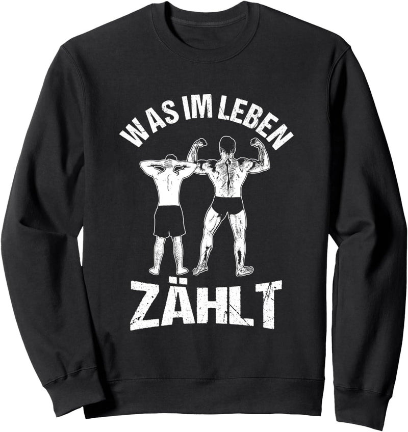 Bodybuilder Training Sport Vater Und Sohn Fitnessstudio Sweatshirt