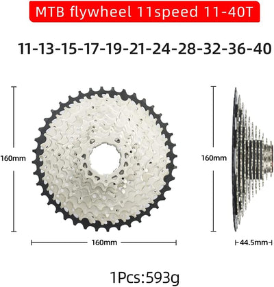 CYSKY 11 Fach Kassette 11-25T/11-28T/11-32T/11-36T/11-40T/11-42T/11-46T/11-50T Kassette Fit für Moun