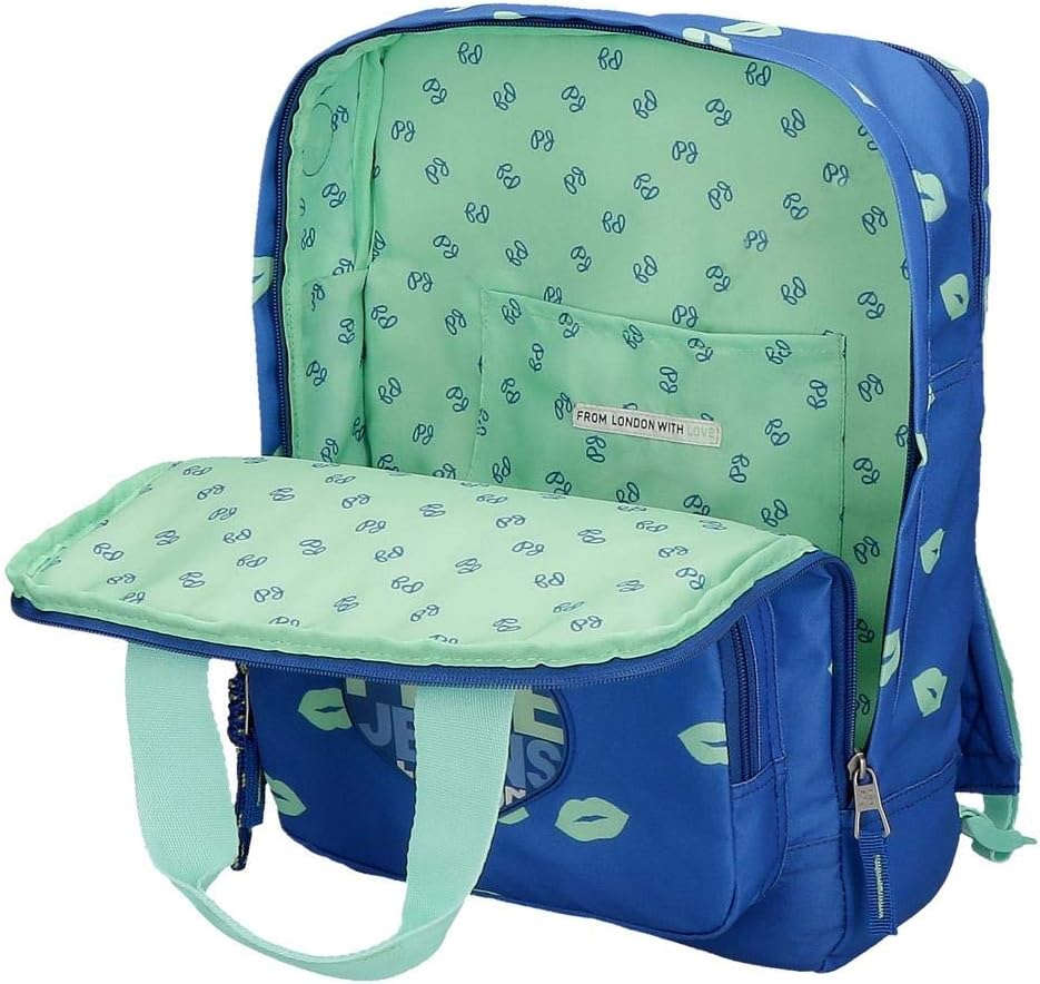 Pepe Jeans Ruth Anpassbarer Laptop-Rucksack Blau 30x40x13 cms Polyester 14" 15.6L Adaptiver PC-Rucks
