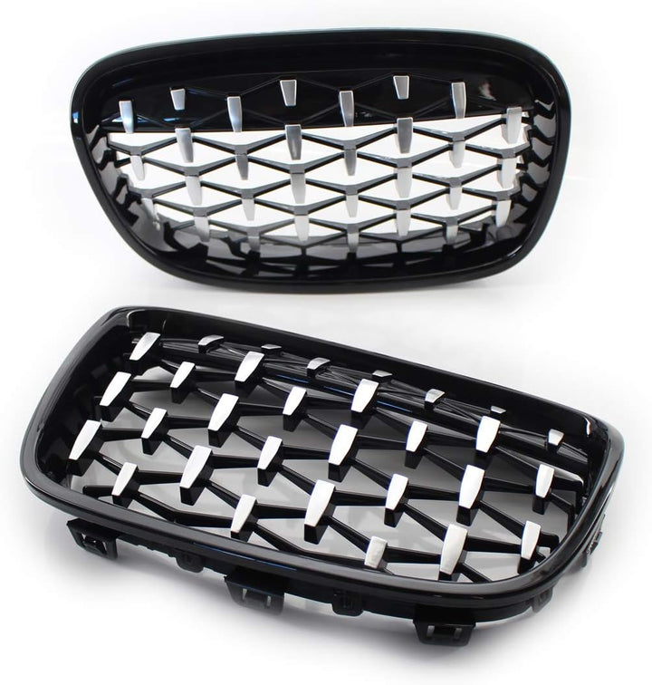 GSRECY Für F20 F21 1 Series 2011-2014 Nieren-Stossstange vor dem Facelift schwarz glänzend Grill gri