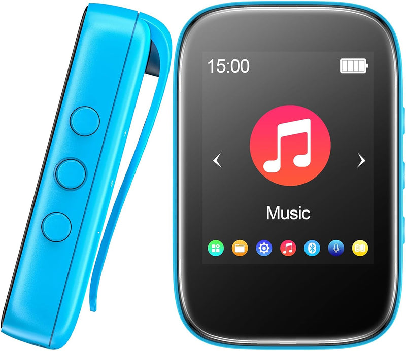 Bluetooth MP3-Player mit 32GB, Tragbarer Musik-Player, Unterstützung für FM-Radio, Sprachaufnahme, E