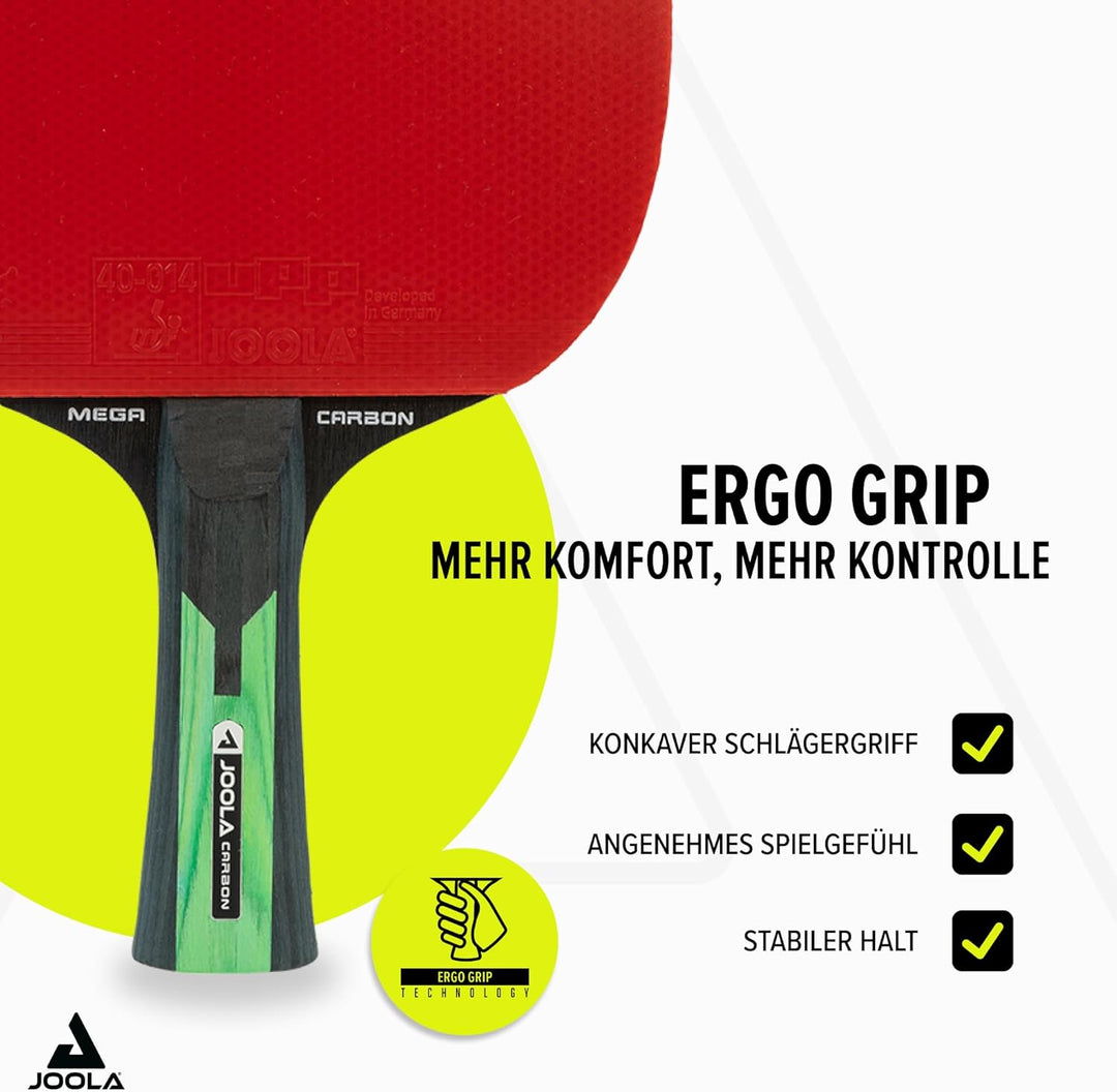 JOOLA ITTF zugelassener Profi Tischtennisschläger INFINITY CARBON, ‎MEGA CARBON und ROSSI CARBON für