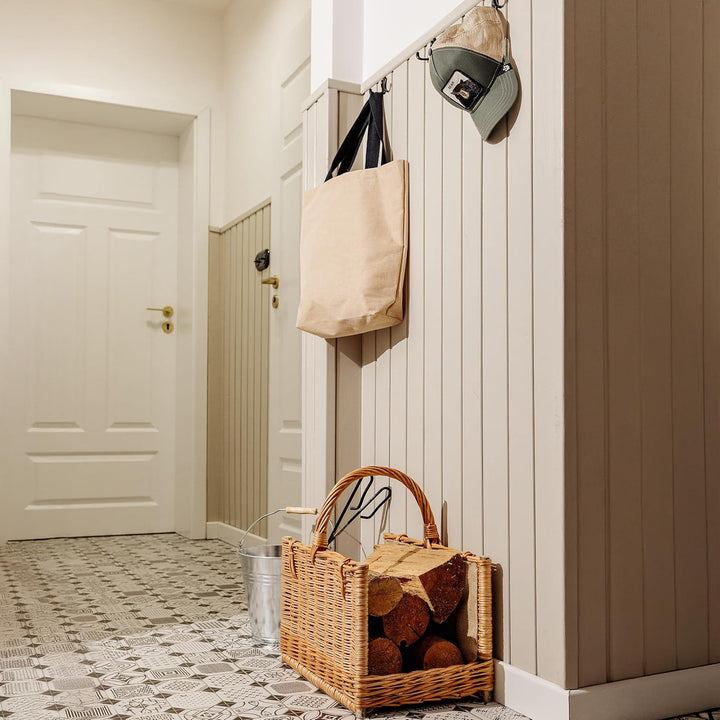 Creative Home Gross Kaminkorb Holzkorb Kaminholzkorb Rattan | 45 x 30 x 47 cm | Aufbewahrung Rechtec