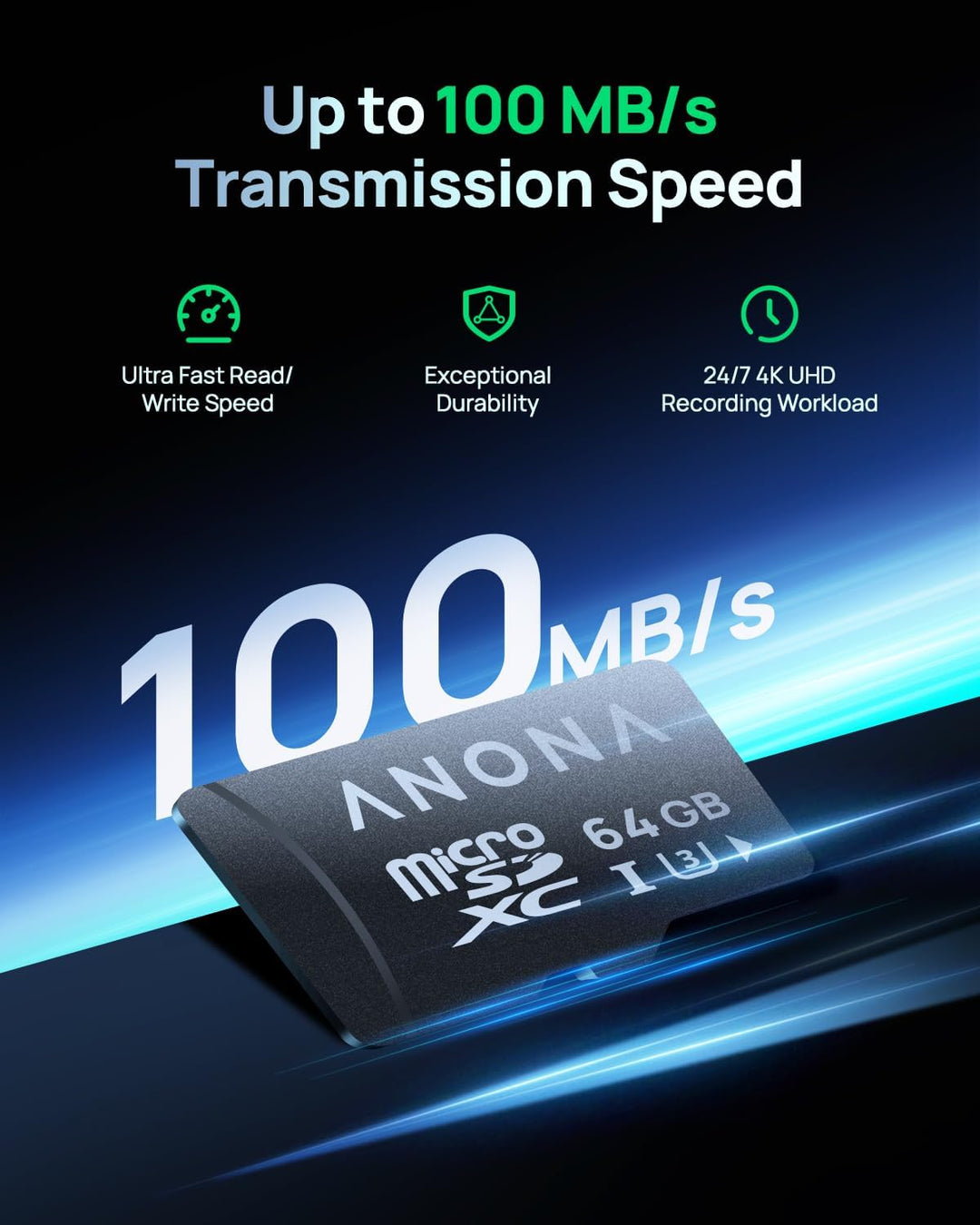 Anona Pano 4K Innenkamera mit 64 GB SD-Karte. Baby-/Haustierüberwachung per App, 360° Schwenk/Neige,