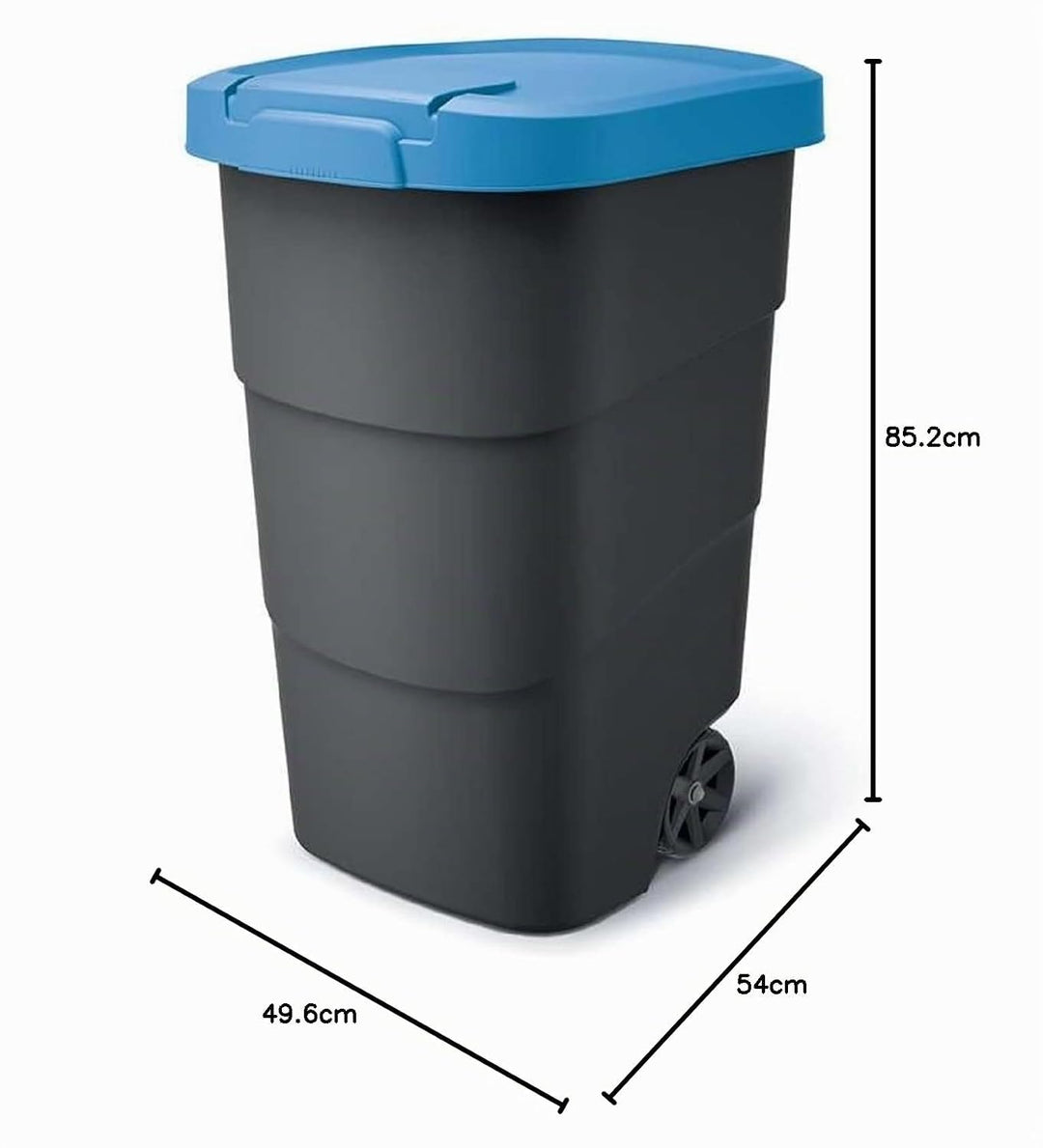 Prosperplast Wheeler 110L Müllbehälter mit Rädern und Deckel Mülltonne Müllgrossbehälter Grossmüllto