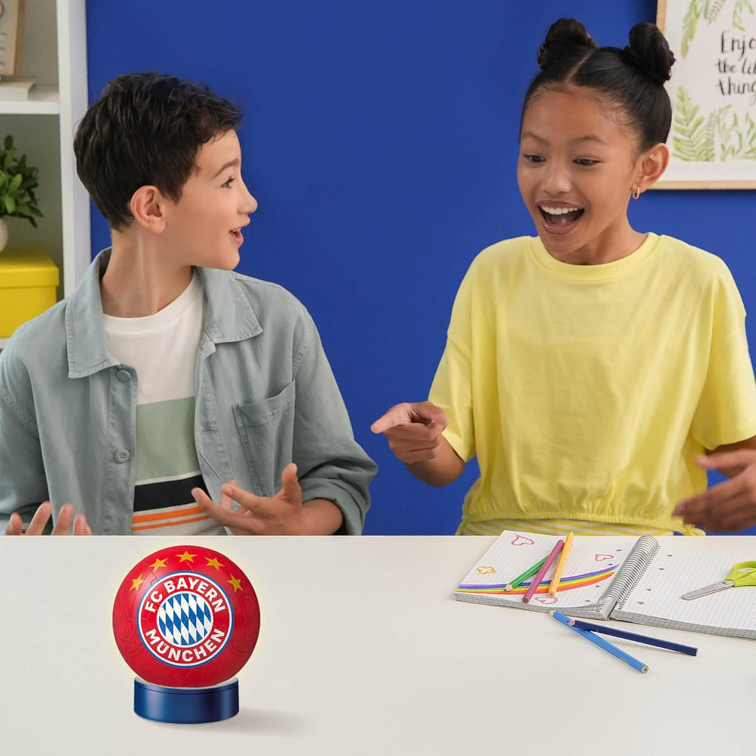 Ravensburger 3D Puzzle 12177 - Nachtlicht Puzzle-Ball FC Bayern München - ab 6 Jahren, LED Nachttisc