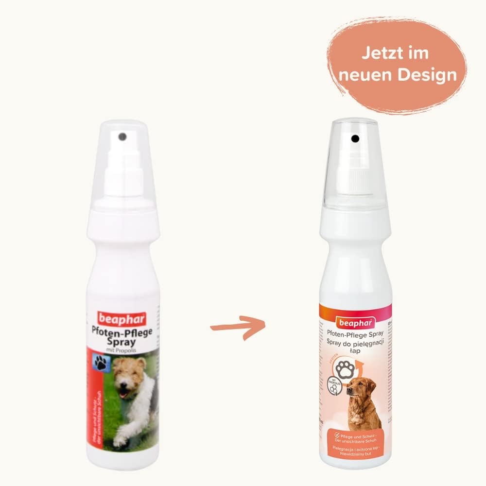 beaphar - Pfoten-Pflege Spray Für Hunde - Schützt Vor EIS, Schnee, Streusalz - Mit Propolis, Glyceri