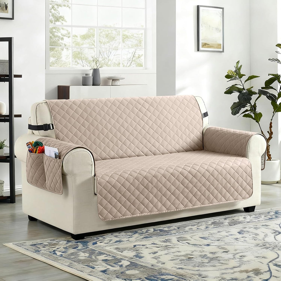 TAOCOCO Sofa Überzug, Sofabezug Wasserdicht Mit Gummiband，Wohnzimmer Anti-Rutsch Gepolsterter Sofasc