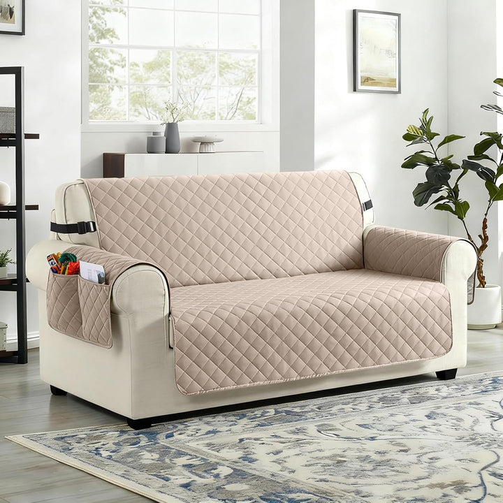 TAOCOCO Sofa Überzug, Sofabezug Wasserdicht Mit Gummiband，Wohnzimmer Anti-Rutsch Gepolsterter Sofasc