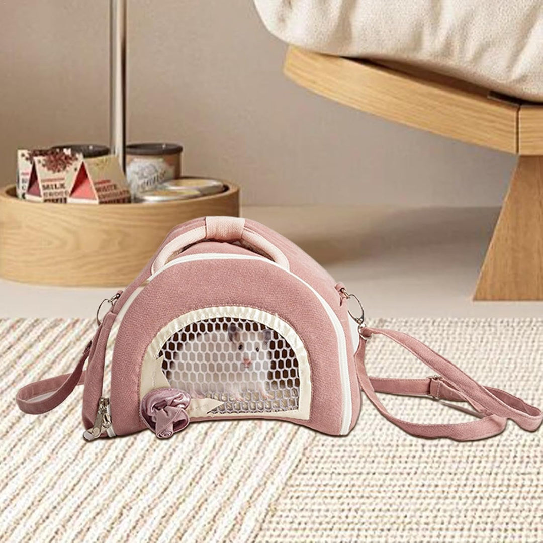 Tragetasche für Kleintiere, für Hamster, Hasen, Igel, Vögel, Kleintiere, mit Reissverschluss, atmung