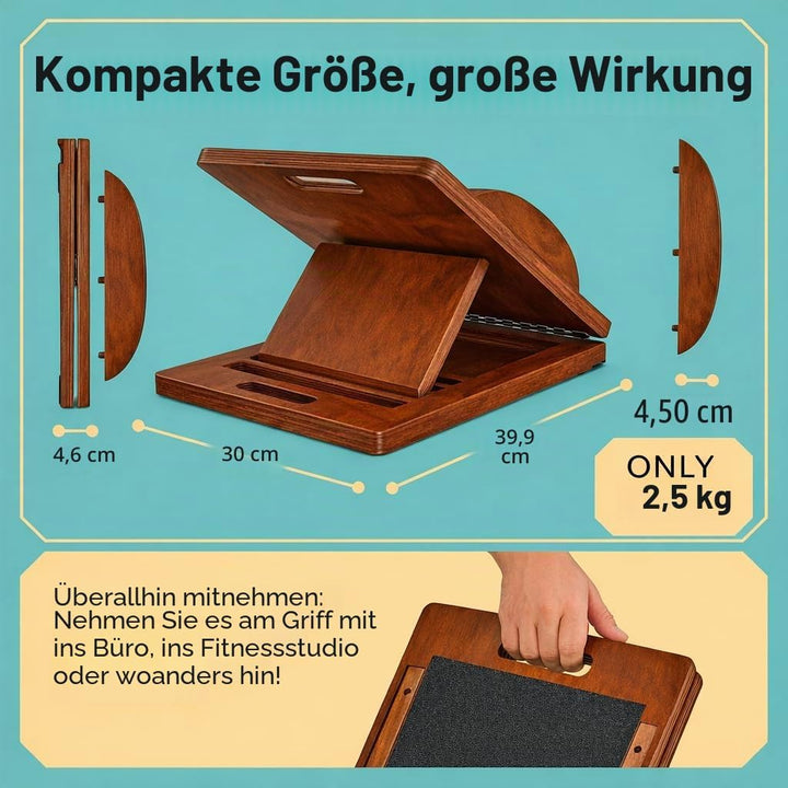 Schrägbrett verwandelt sich in Balance Board – Premium Wadendehner und Wackelbrett für effektives Wa