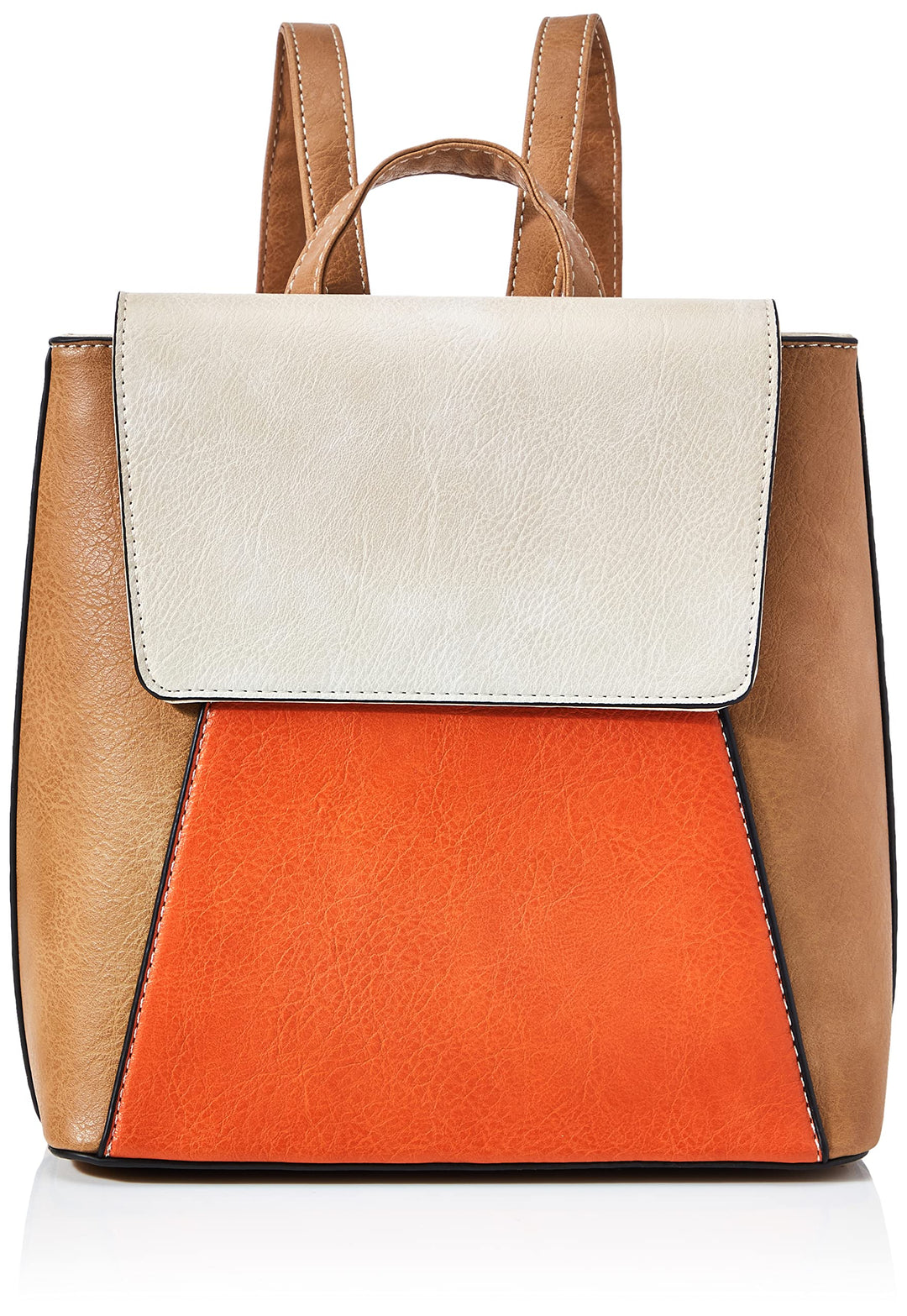 N.V. Bags Damen Beth orange/beige Rucksack, One Size