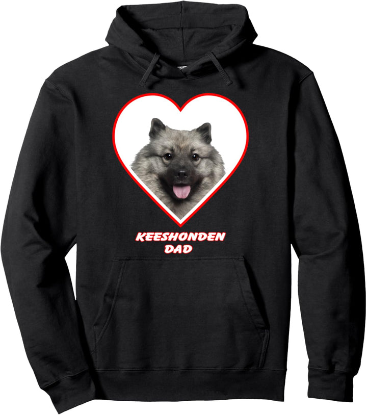 Keeshonden Dog Dad Pullover Hoodie