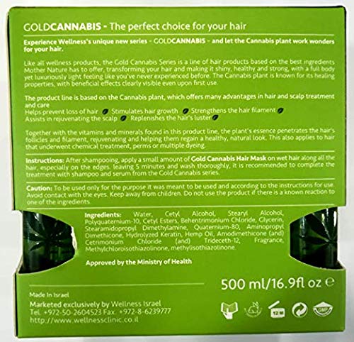 WELLNESS PREMIUM PRODUCTS Intensive feuchtigkeitsspendende Maske für alle Haartypen 500ml + 4 Ampull