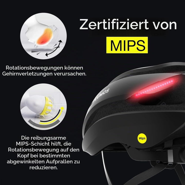 Lumos Ultra Smart-Helm | Fahrradhelm | Vorder- und Rücklicht (LED) | Blinker | Bremslichter | Blueto
