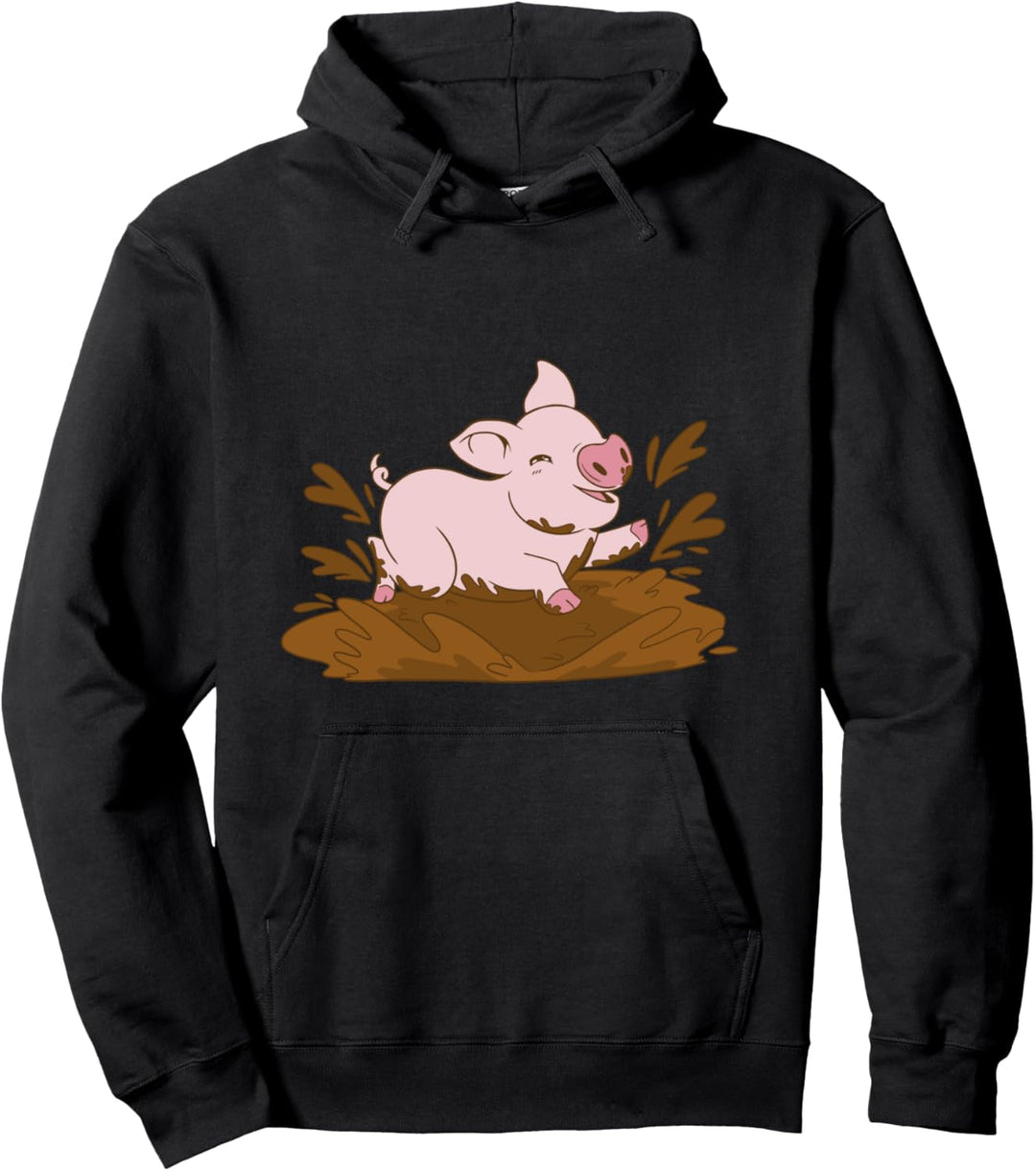 Schwein Niedlich Ferkel Tier Damen Kinder Pullover Hoodie