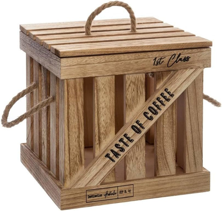 Set aus 3 Boxen "Colonial" - Beige - Atmosphera créateur d'intérieur cm Holz, cm Holz