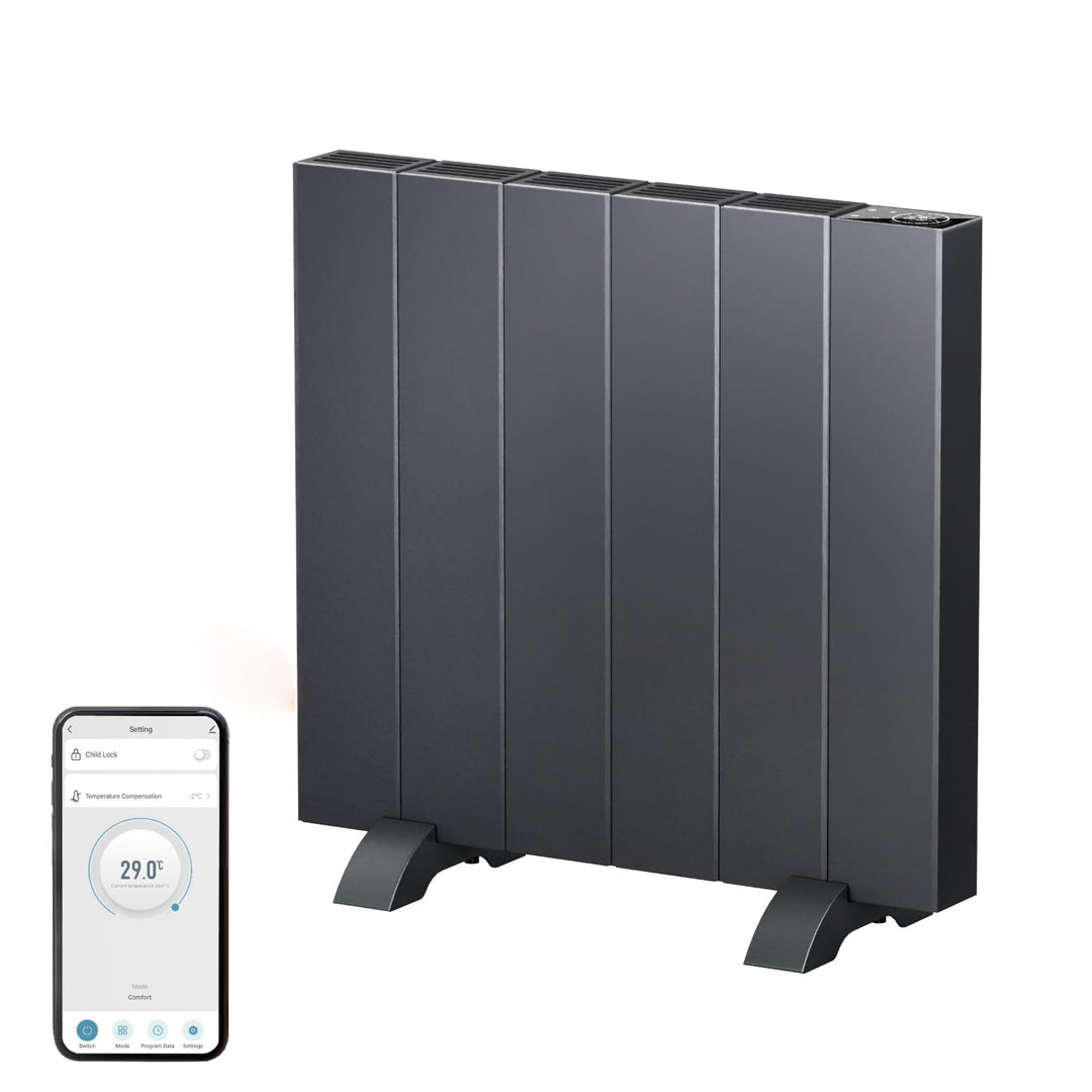 EMKE Elektroheizung Energiesparend Elektroheizkörper 1000W Standgerät oder Wandmontag Heizung Elektr