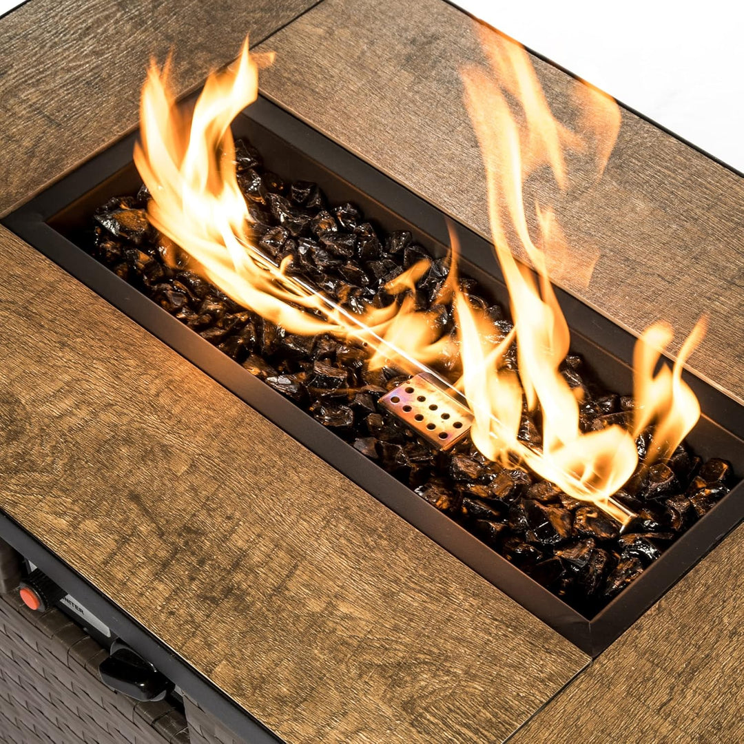 Teamson Home 4 kg Lavasteine für Gas-Feuerstelle, Feuerglas, sicher für Gas-Feuerstellen im Garten