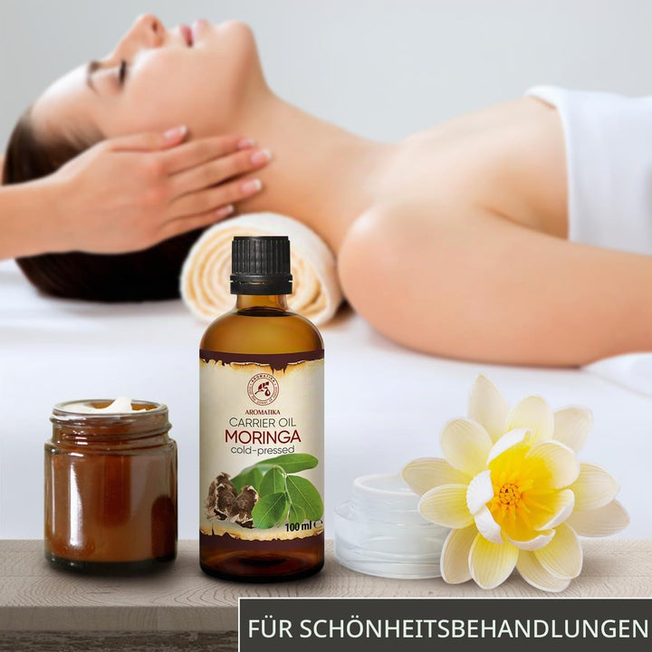 Moringa Öl 100 ml - Moringa Oleifera - Moringa Samen Öl - Kaltgepresst - Trägeröl - Pflegeöl - Morin