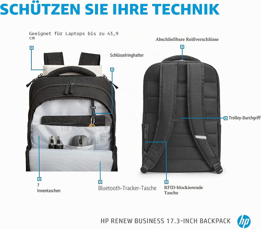 HP Renew Business Laptop-Rucksack (17,3 Zoll)