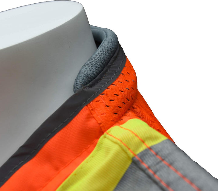 Radians SV55-2ZOD-L Industrielle Sicherheitsweste, hohe Sichtbarkeit, Orange, Grösse L L Hochsichtba